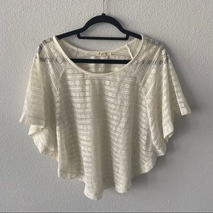 White Lace Flowy Top Coverup